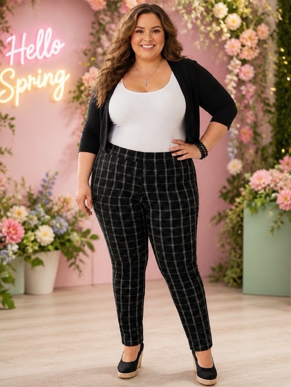 LulaRoe LUXE Black & White Leggings Sleek Sz 2XL